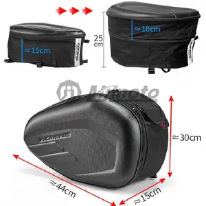 SA212 Moto étanche course Moto casque voyage sacs valise sacoches + une paire de imperméable Moto selle sac