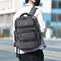 Ransel Bisnis Oxford Tahan Air Berkualitas Tinggi dengan Kompartemen Komputer Berkapasitas Besar, Penutup Ritsleting, dan Antarmuka USB