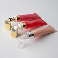 Emballage vide d'huile pour les lèvres de 10ml 20ml pour cosmétiques avec tête en céramique tuyaux de crème pour les yeux en plastique Logo personnalisé Tube de compression de gel pour les yeux