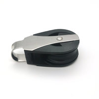 Poulie fixe en acier inoxydable Titan avec support de 10 mm, bloc coulissant portable pour câble métallique, poulie de traction et de levage extérieure