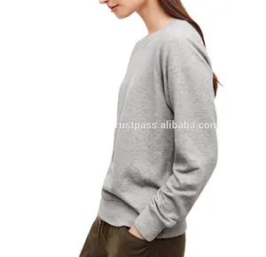 Sweat-shirt Fitness pour femmes, t-shirt personnalisé à manches en Raglan, de haute qualité, en coton et Polyester, coupe cintrée, OEM, - Product Image 1