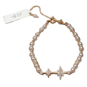 Pulsera <span class=keywords><strong>de</strong></span> Eslabones con Cuentas, Perlas y Estrellas, Estilo Bohemio <span class=keywords><strong>de</strong></span> Hada, Joyería <span class=keywords><strong>de</strong></span> Lujo Ligero y Sencillo para Mujer, Inspirada en las Explosiones del <span class=keywords><strong>Libro</strong></span> Blanco Pequeño - Product Image 4