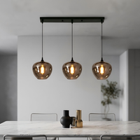 Lampe suspendue en verre de style industriel nordique, éclairage suspendu moderne, lampe suspendue pour bar, îlot, lampe suspendue décorative en verre