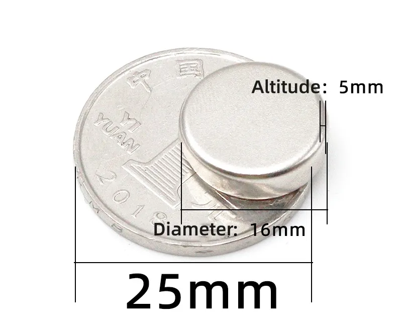 High Quality N52 N42 Strong Thin Neodymium Magnet N52 Disc Magnet Round Magnets