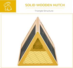 Chilochilo intérieur pas cher lapin lapin Cage sapin bois lapin clapier avec toit étanche arrière-cour extérieur lapin maison avec 2 pistes - Product Image 4