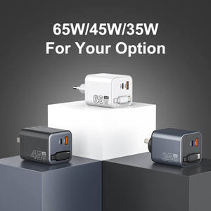 KYT 65W GaN <strong>Multi</strong> Port Retractable <strong>USB</strong>-C Phone Charger Smart Foldable Wall Plug Cable Compatible EU/US Socket OTP Laptop - Product Image 3