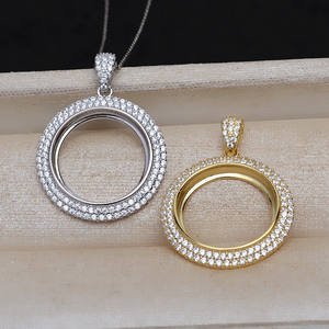 Colgante de Plata S925 de 16.5mm con Perla Mabe 4784, Accesorios de Joyería DIY con Bandeja Vacía, Perla Elegante para Creaciones Únicas - Product Image 1