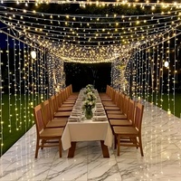Guirlandes lumineuses LED pour rideau, extérieur, alimentées par USB, 3x3m, 300 LED, 8 modes, pour mariage, fête, Noël, fenêtre, chambre à coucher, décoration