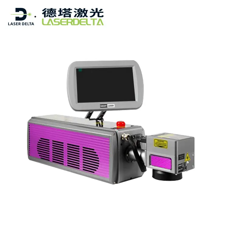 Летающая лазерная маркировочная машина Co2 с системой визуального позиционирования CCD-камера лазерная маркировочная машина
