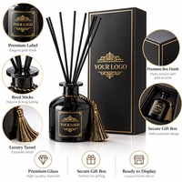 Diffuseur d'ambiance de luxe 50 ml – Parfum d'intérieur en bouteille de verre avec bâtonnets – Huiles essentielles naturelles
