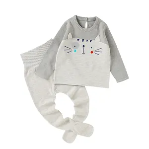 Mimixiong ชุดเสื้อผ้าเด็กทารกแรกเกิด,เสื้อผ้าถักน่ารักชุดเสื้อสวมหัวฟุตกางเกงสำหรับเด็กโตโตโร2021