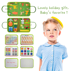 Tablero de actividades de fieltro sensorial Montessori para niños pequeños, juguete de aprendizaje preescolar, tablero ocupado de desarrollo educativo para la primera infancia - Product Image 5