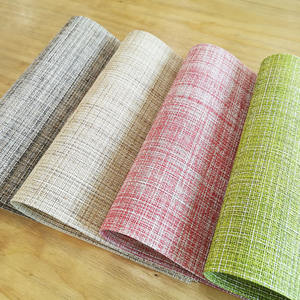 Napperons de table à manger de style européen Napperons de <span class=keywords><strong>cuisine</strong></span> en <span class=keywords><strong>vinyle</strong></span> tissé antidérapant résistant à la chaleur Polyester imperméable lavable - Product Image 6