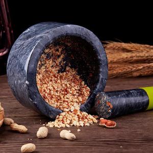 Stone Garlic Mortar And Pestle Manual Grinder For Kitchen Herb Spice Tools Durable Hand Wash Only - Product Image 1