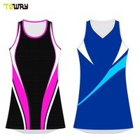 Uniformes de Tenis y Netball A+W Baratos, 100% Poliéster Teñido en Prenda con Bordado de Cuentas, en Venta