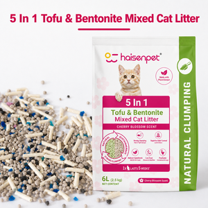 Litière pour animaux de compagnie en vrac à agglomération rapide, faible poussière, mélange de bentonite, tofu, charbon actif, zéolite, emballage personnalisé OEM robuste - Product Image 1