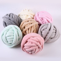 Cynthia Velvet Big Cotton Tube Yarn Vegan Chunky Giant Cotton Yarn Arm Knitting Yarn