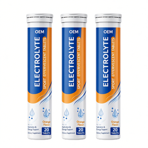 Comprimés effervescents d'électrolyte personnalisés boisson hydratation supplément d'électrolyte sport faible teneur en sucre OEM - Product Image 1