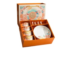 Vaisselle en céramique - Coffret cadeau pour événement d'inauguration, cadeau d'entreprise, cadeau de bienvenue en magasin, option personnalisée pour mariage