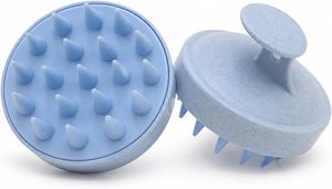 Brosse à cheveux personnalisée pour marque privée, brosse à cuir chevelu en silicone souple pour cheveux secs et humides, masseur de cuir chevelu - Product Image 1