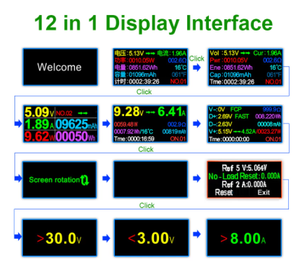12合1彩色PD USB测试仪DC数字电压表电流电压类型-C表安培电流表检测器电源组充电器指示器 - Product Image 3