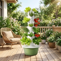 Système hydroponique Tru-Spring à 7 niveaux pour une culture verticale à domicile et à la ferme, avec irrigation, gain de place, montage facile