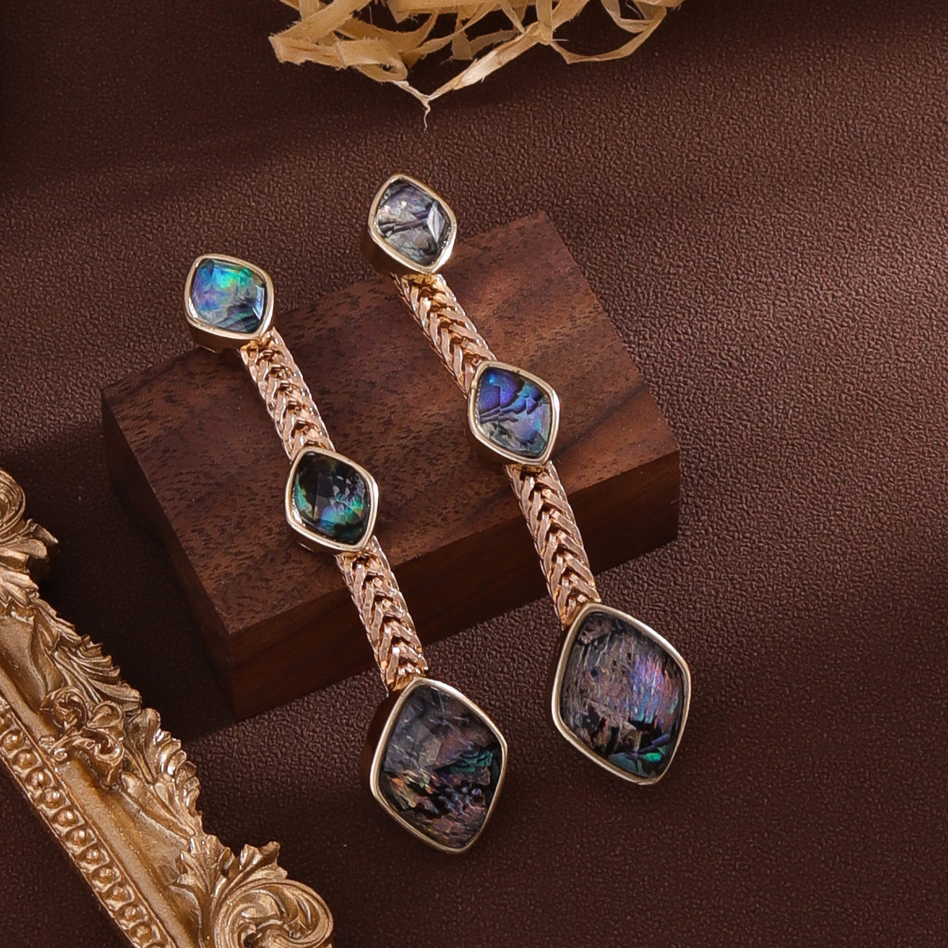 Golden abalone shell