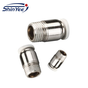 ShinYee Pneumatic <b>Quick</b> <b>Connector</b> POC4/6/8/10-01/02/03/04 Round Thread Straight Through Copper Body - Product Image 1