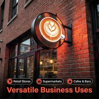 Letrero Comercial Personalizado con Luz LED para Exteriores, Caja de Luz Publicitaria, Pantallas LED Personalizadas, Letrero para Cafetería, Restaurante, Caja de Luz LED
