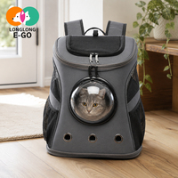 Sac à dos de transport pliable pour chat avec fermeture éclair, grande capacité, transparent, respirant, en tissu Oxford, sac de voyage carré pour animaux de compagnie, pour l'extérieur