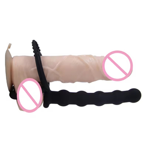 2026 Bolas Anales de Doble Penetración, Bolas Anales Largas, Tapón Anal, Anillo de Bloqueo, Dildo con Correa para Hombres y Mujeres - Product Image 4
