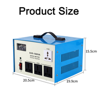 Regulador de Voltaje Automático con Servomotor SVR-1500VA 1500W, Estabilizador de Voltaje CA 220V Monofásico AVR para Electrodomésticos, Computadoras y Televisores