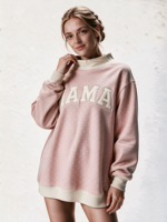 Sweat-shirt à col montant à pois pour femme, longueur allongée, avec logo brodé personnalisé, pull tendance