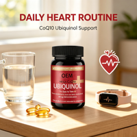 Coenzyme Q10 de haute qualité, liposoluble, naturel, antioxydant pour la santé cardiaque, complément vitaminique, flacons de 60 capsules, 2 doses quotidiennes pour