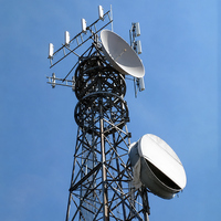 Mât monopode polygonal en acier galvanisé à chaud pour télécommunications radio/télévision FM, 40m, certifié CE, résistant au vent