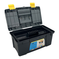 Boîte à outils en plastique robuste de 18 pouces avec plateau à outils amovible