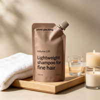 Pochette Doypack personnalisée imprimée avec bec verseur pour shampoing, savon liquide, crème et gel, pour recharge et emballage