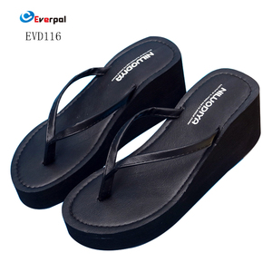Stylish Comfort Lining <strong>Thong</strong> <strong>Sandals</strong> Casual Daily Wear High Heel <strong>Platform</strong> Wedge Anti-Slip Fashion Trend Summer Spring Autumn - Product Image 1