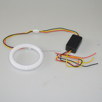 Pièces de véhicule, accessoires automobiles, accessoires d'éclairage automobile, anneaux halo blancs et jaunes de 70 mm, phares à LED Angel Eyes, double couleur, coton pour voitures