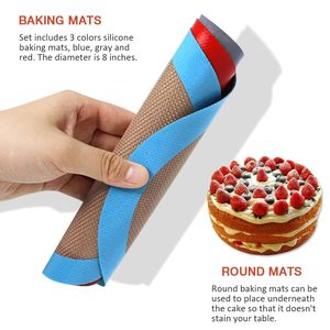 Tapis de cuisson rond en silicone antiadhésif, tapis de cuisson en silicone pour moule à gâteau, pour la cuisson de gâteaux, pizzas, tartes, pains, macarons - Product Image 4