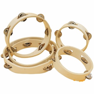 Hot Selling 8 Inch Single-Row Wooden Tambourine Orff Percussion <b>Instrument</b> Headless <b>Musical</b> Hand Drum <b>Musical</b> Toy - Product Image 1