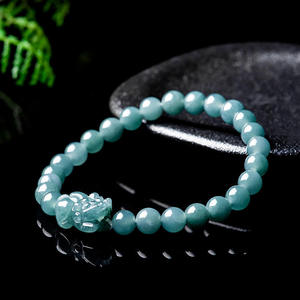 Pulsera de Jadeíta Natural Azul Agua con Pi Xiu, UNISEX, Estilo Chino, Joyería para Mujer, Diseño Original, SL126 - Product Image 2