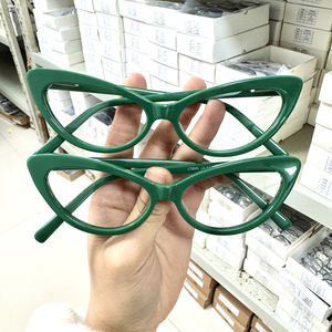 <span class=keywords><strong>2026</strong></span> 신상품 고품질 두꺼운 아세테이트 소재 광학 안경테 캣아이 솔리드 아세테이트 안경테, 혼합 도매 유니섹스 - Product Image 1
