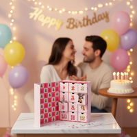 Nouvelles Tendances 2026 : Coffret de Beauté et Cosmétiques Vide pour Calendrier de l'Avent 12 Jours avec Tiroirs, en Matériaux Recyclés et Éponge – Idéal pour Noël