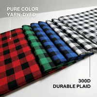 Tissu en sergé de denim 100 % polyester respirant Ripstop 300D 160GSM, teint en fil, à carreaux gingham, pour nappes et tabliers – Vente en gros