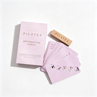 Kartu Tarot Yoga Positif yang Dapat Disesuaikan untuk Wanita, Pertanyaan Inspiratif untuk Mindfulness Harian, Kartu Afirmasi 350gsm