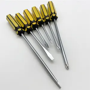 Yellow handle screwdrivers low price high quality bit holder non magnetic phillips screwdriver