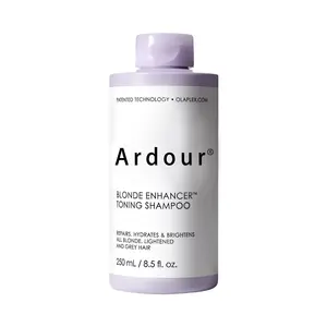 Champú morado plateado neutraliza los tonos amarillos, tonificación de depósito de Color para cabello rubio tratado con color gris y platino vegano