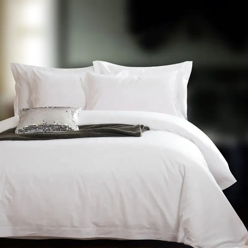 Hotel 100% Pure Cotton Bedding Set King Queen Double Small Medium Large Single Size 4 Pieces Bed Sheet Set