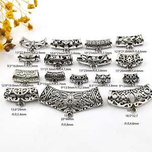 Collana Vintage gioielli pinch bails sciarpa slide bail perline a tubo curvo <span class=keywords><strong>per</strong></span> la creazione di gioielli - Product Image 5